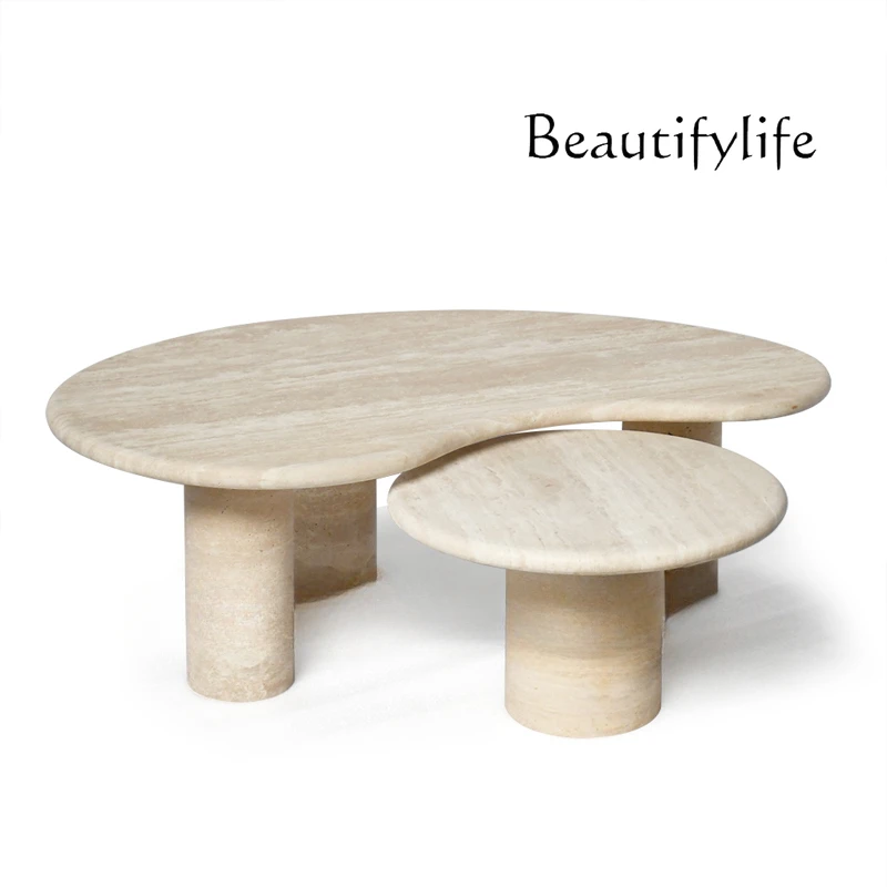 French medieval style modern travertine round coffee table household living room minimalist combination coffee table
French medieval style modern travertine round coffee table household living room minimalist combination coffee table