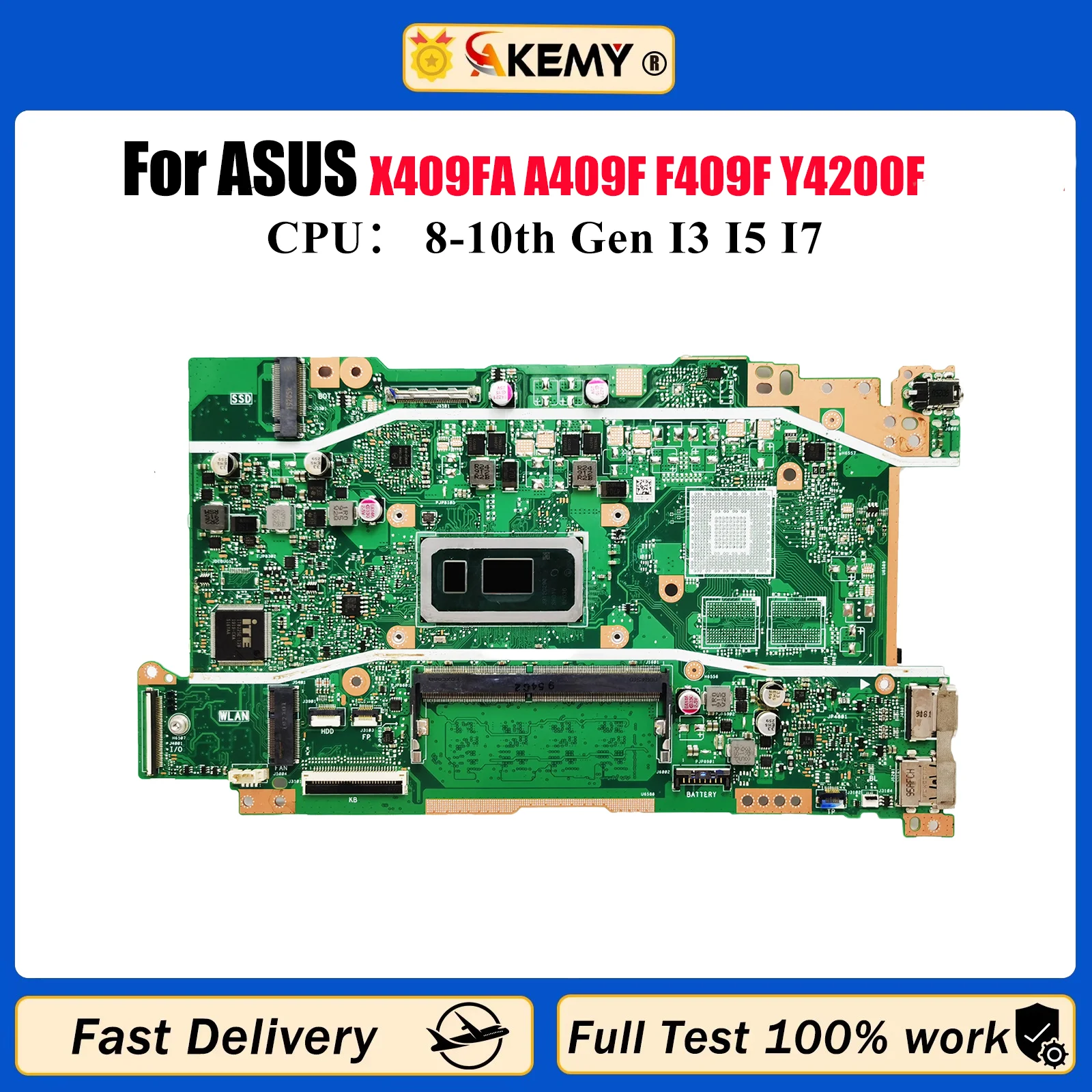 X409FA Материнская плата для ноутбука ASUS X409F A409F F409F Y4200F X409FB X409FJ X409FL X409FAC Материнская плата с процессором I3 I5 I7 100% тестирование
X409FA Материнская плата для ноутбука ASUS X409F A409F F409F Y4200F X409FB X409FJ X409FL X409FAC Материнская плата с процессором I3 I5 I7 100% тестирование