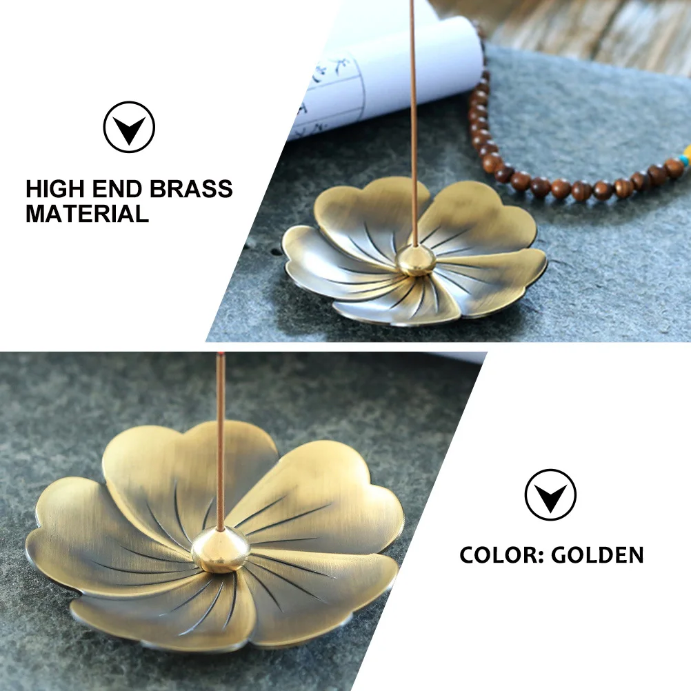 Brass Incense Burner Creative Flower Shape Stick Holder Retro Style Corrosion Resistant Sturdy Design Smooth Petal Lines
Brass Incense Burner Creative Flower Shape Stick Holder Retro Style Corrosion Resistant Sturdy Design Smooth Petal Lines