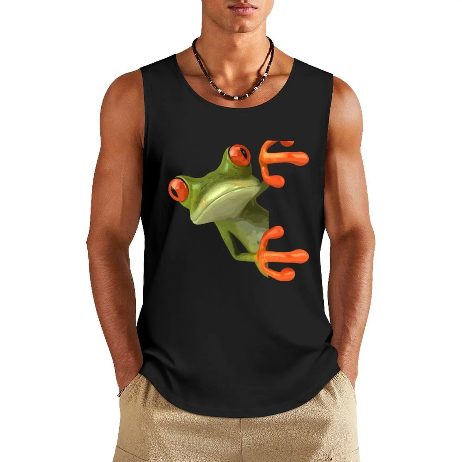 Peeking Frog Tank Top gym accessories men Men's clothing Vest male Man summer clothes
Peeking Frog Tank Top gym accessories men Men's clothing Vest male Man summer clothes