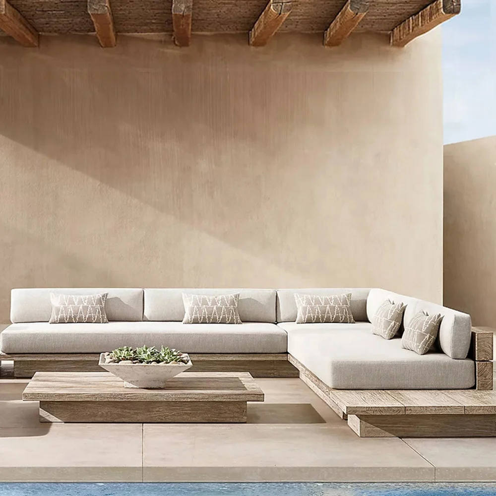 Modern Patio Hotel Sectional Outdoor Solid Wood Furniture With Cushions Multipurpose Garden Sofa Set Outdoor
Modern Patio Hotel Sectional Outdoor Solid Wood Furniture With Cushions Multipurpose Garden Sofa Set Outdoor