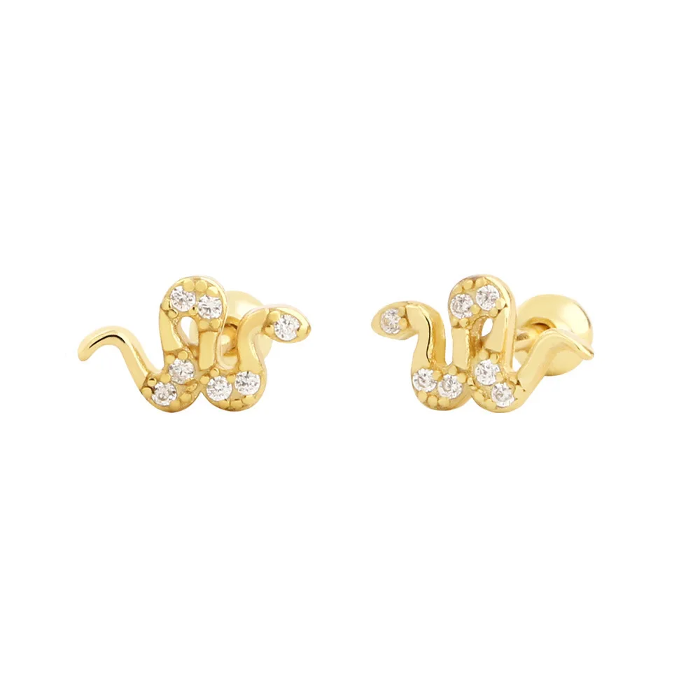 CCFJOYAS 100% 925 Sterling Silver Punk Rock Snake-shaped Screw Earrings for Women Fashion Ear Bone Piercing Earrings Body Jewelr
CCFJOYAS 100% 925 Sterling Silver Punk Rock Snake-shaped Screw Earrings for Women Fashion Ear Bone Piercing Earrings Body Jewelr