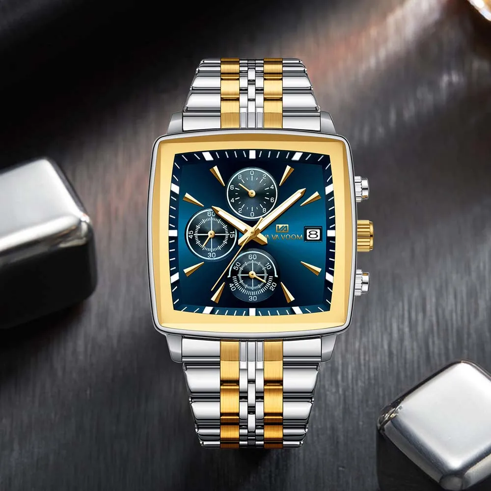 VAVAVOOM Men's Quartz Watch Multifunctional Chronograph Waterproof Luminous Date Display Stainless Steel Men's Wristwatch Clock
VAVAVOOM Men's Quartz Watch Multifunctional Chronograph Waterproof Luminous Date Display Stainless Steel Men's Wristwatch Clock