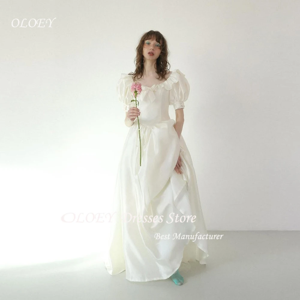 OLOEY Wedding Photography Simple Satin Square Collar Bridal Gown puff sleeves Floor-Length Long Wedding Robe Corset Back Custom
OLOEY Wedding Photography Simple Satin Square Collar Bridal Gown puff sleeves Floor-Length Long Wedding Robe Corset Back Custom