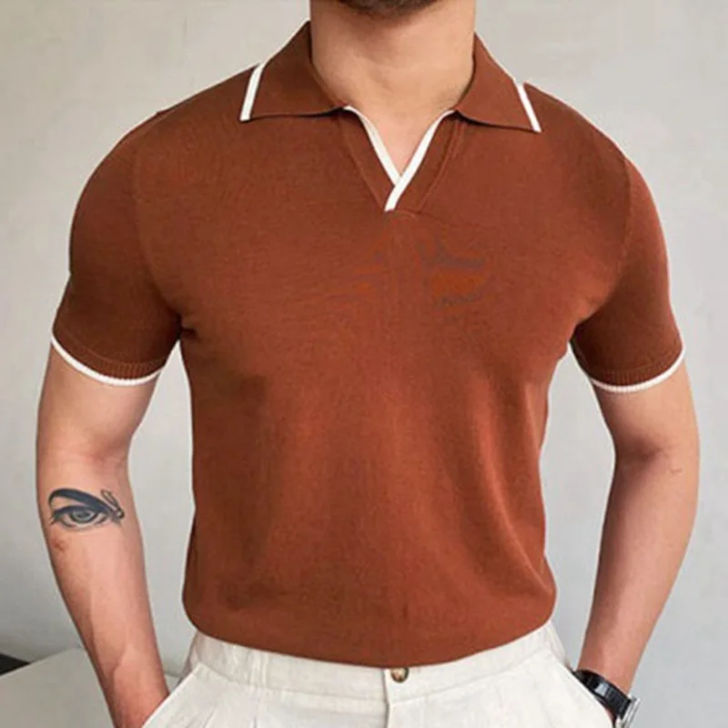 Red Slim Fit ort Sve irt Men's Summer Knitted Turn-down Collar Casual Faionable Color Youthful Vitali S...
Red Slim Fit ort Sve irt Men's Summer Knitted Turn-down Collar Casual Faionable Color Youthful Vitali S...