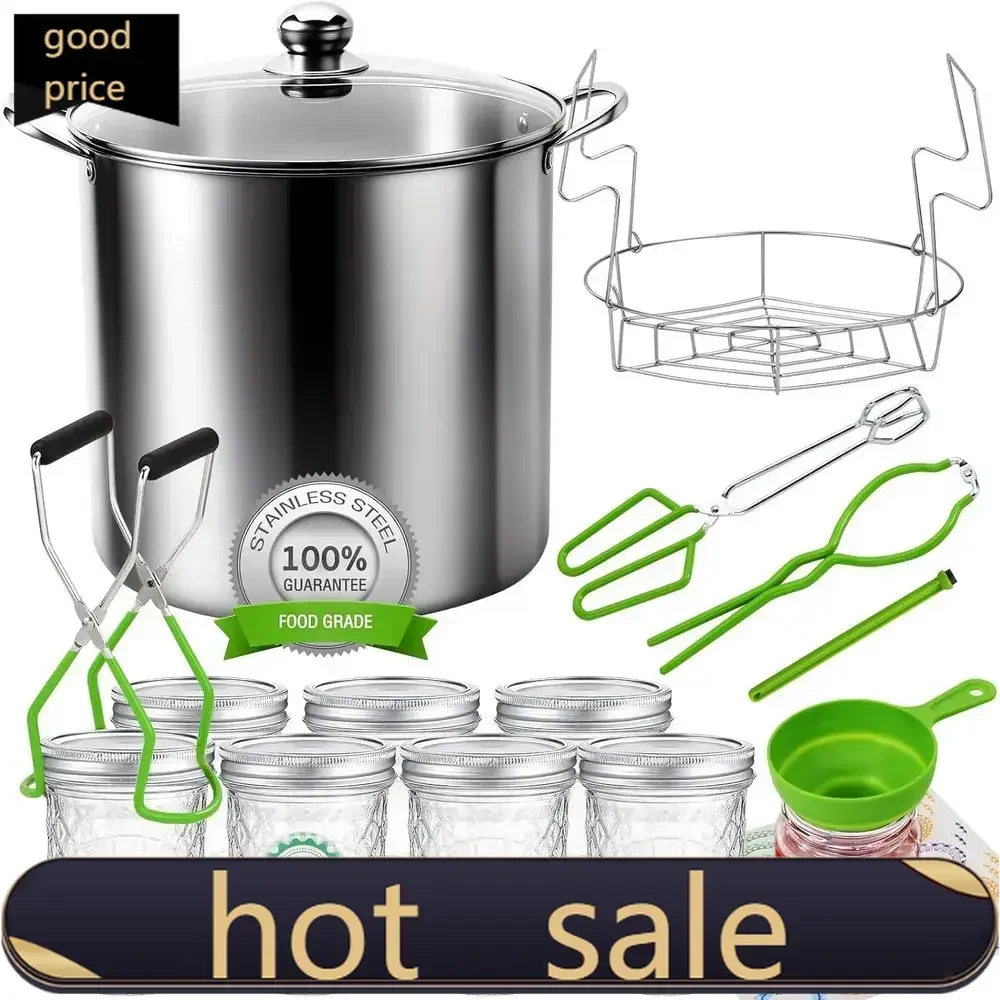 Activity price 5Popular20-Quart Stainless Steel Water Bath Canner Kit with Rack, Mason Jars, and Canning Accessories for Begin
Activity price 5Popular20-Quart Stainless Steel Water Bath Canner Kit with Rack, Mason Jars, and Canning Accessories for Begin