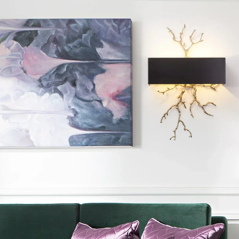 Vintage Wall Lamp Stairway Light Hallway Living Room Bedroom Tree Branch Indoor Decoration Sconces Black Fixture
Vintage Wall Lamp Stairway Light Hallway Living Room Bedroom Tree Branch Indoor Decoration Sconces Black Fixture
