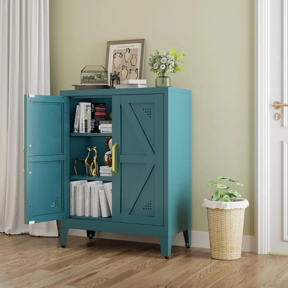 24W x 12D x 31.5H Metal Kitchen Storage Cabinet with 2 Adjustable Shelves, Blue
24W x 12D x 31.5H Metal Kitchen Storage Cabinet with 2 Adjustable Shelves, Blue