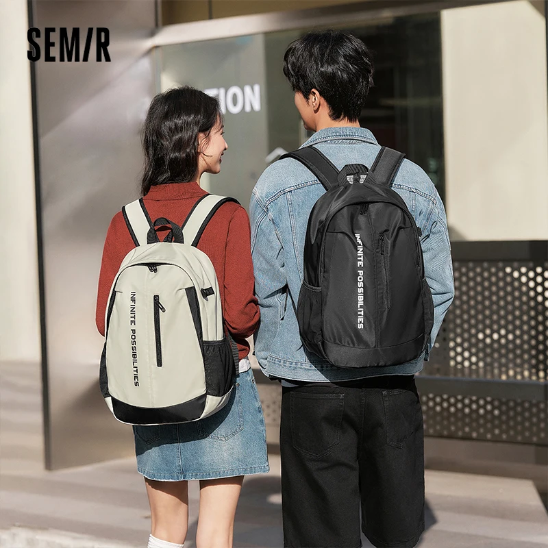Semir Мужской уличный рюкзак 2025 Большая вместительная походная сумка с цветными блоками для пеших прогулок, спорта и модных образцов пар
Semir Мужской уличный рюкзак 2025 Большая вместительная походная сумка с цветными блоками для пеших прогулок, спорта и модных образцов пар