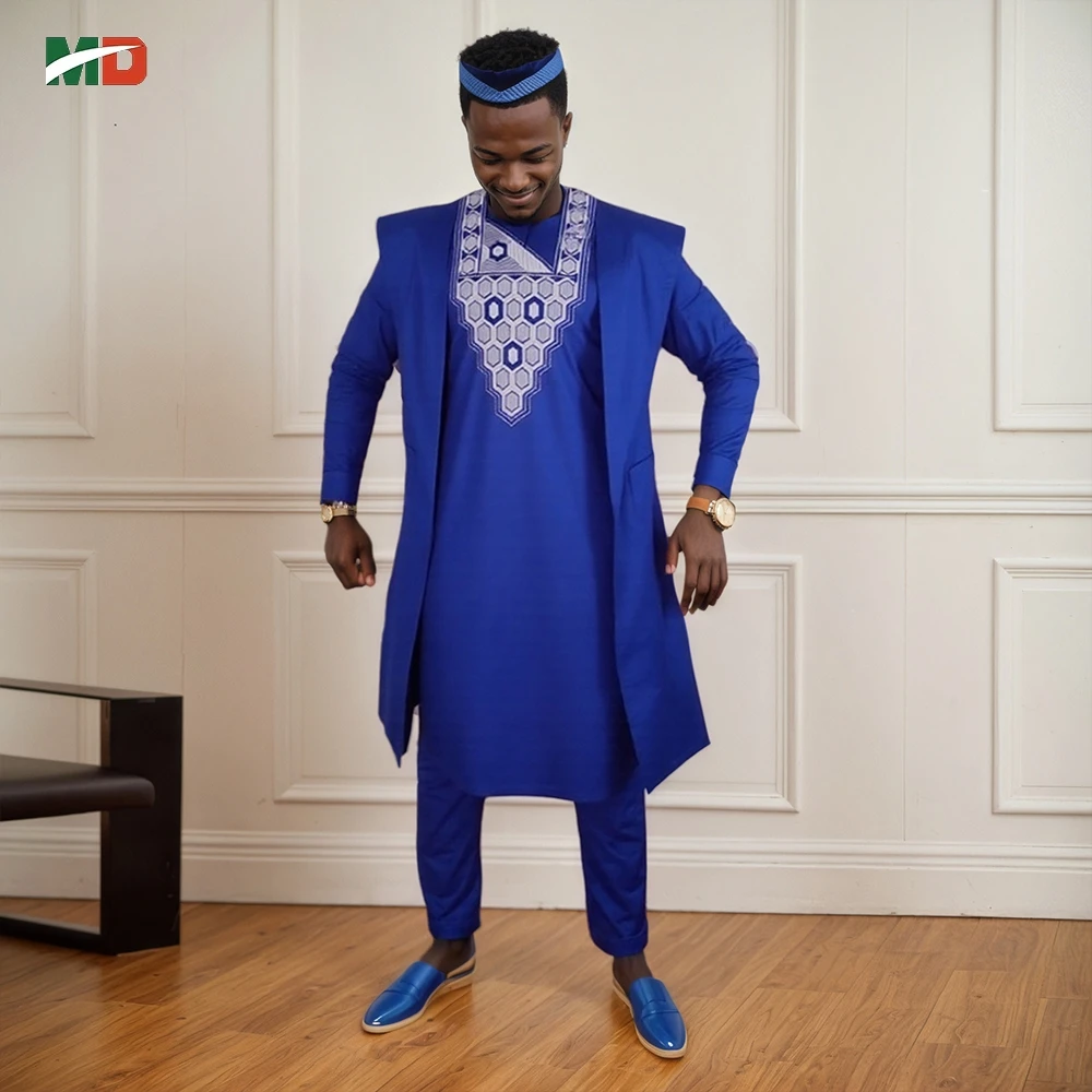 MD African Top And Pant 3 PCS Sets For Men Embroidery Thobe Africa Day Traditional Wedding Party Suits Plus Size Clothes 2025
MD African Top And Pant 3 PCS Sets For Men Embroidery Thobe Africa Day Traditional Wedding Party Suits Plus Size Clothes 2025