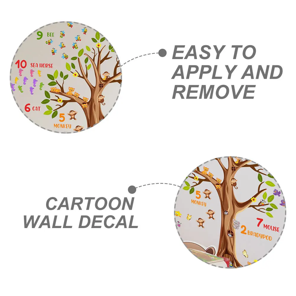 1 Set Cartoon Animal Tree Wall Decal Pvc Letter Number Sticker For Bedroom Living Room Kindergarten Classroom Decor Sticker
1 Set Cartoon Animal Tree Wall Decal Pvc Letter Number Sticker For Bedroom Living Room Kindergarten Classroom Decor Sticker