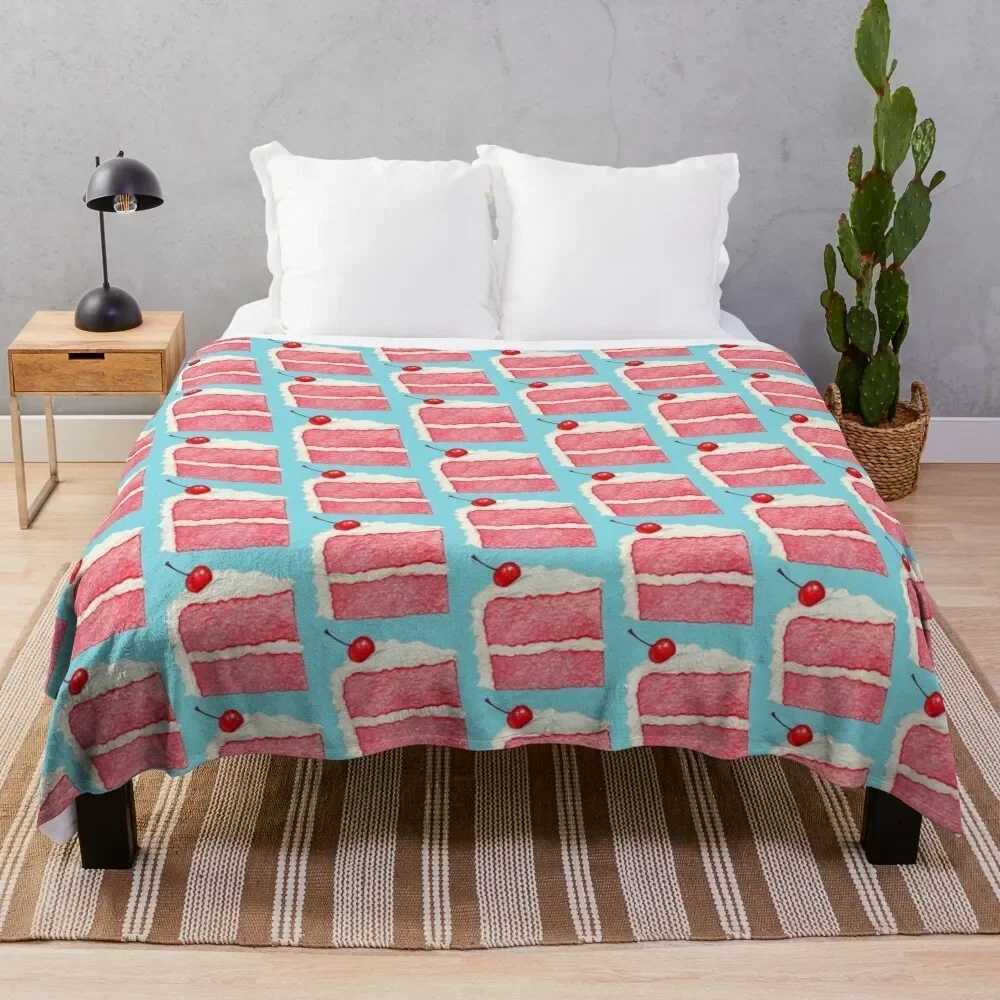 Cherry Cake Slice Pattern - Blue Throw Blanket Outdoor Soft Blanket for Picnic Beach Camping
Cherry Cake Slice Pattern - Blue Throw Blanket Outdoor Soft Blanket for Picnic Beach Camping