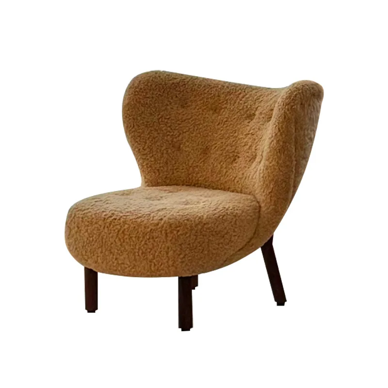 Lamb wool sofa chair wabi wind solid wood lazy chair sofa
Lamb wool sofa chair wabi wind solid wood lazy chair sofa