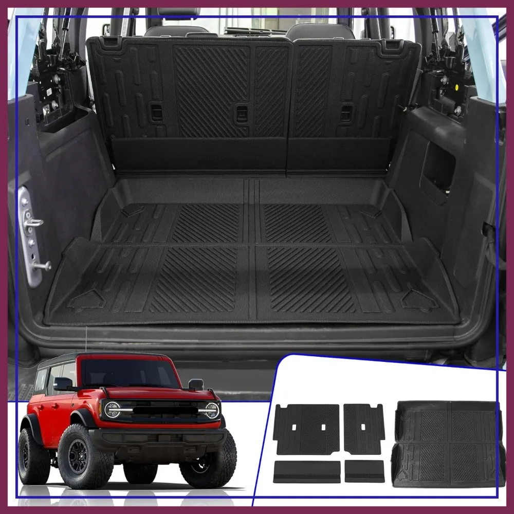 Cargo Mat for 2021-2026 Ford Bronco 4 Door Trunk Liner Back Seat Cover Protector Accessories (Trunk+Backrest)
Cargo Mat for 2021-2026 Ford Bronco 4 Door Trunk Liner Back Seat Cover Protector Accessories (Trunk+Backrest)