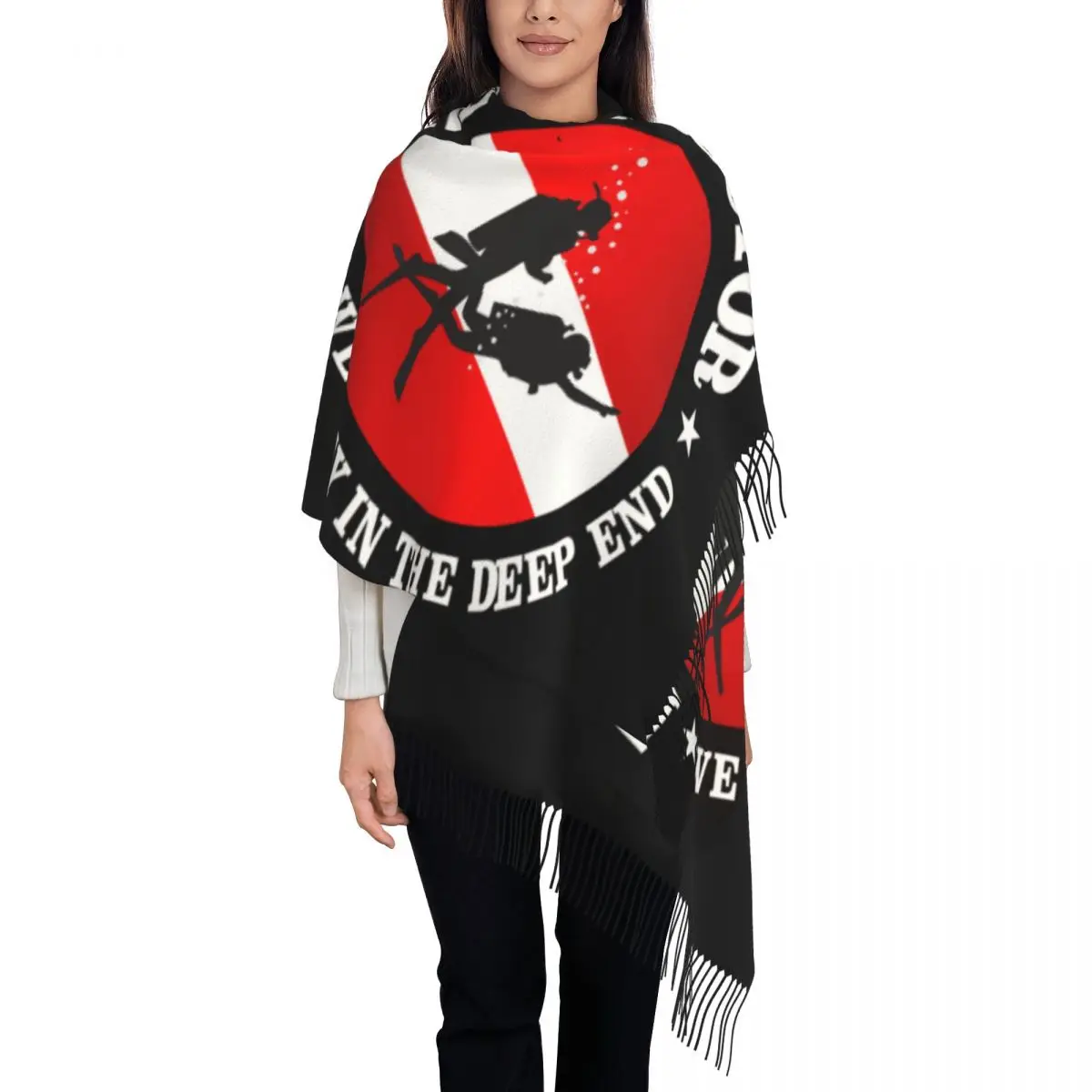 Dive Instructor Scarf Wrap Women Long Winter Warm Tassel Shawl Unisex Diving Scarves
Dive Instructor Scarf Wrap Women Long Winter Warm Tassel Shawl Unisex Diving Scarves
