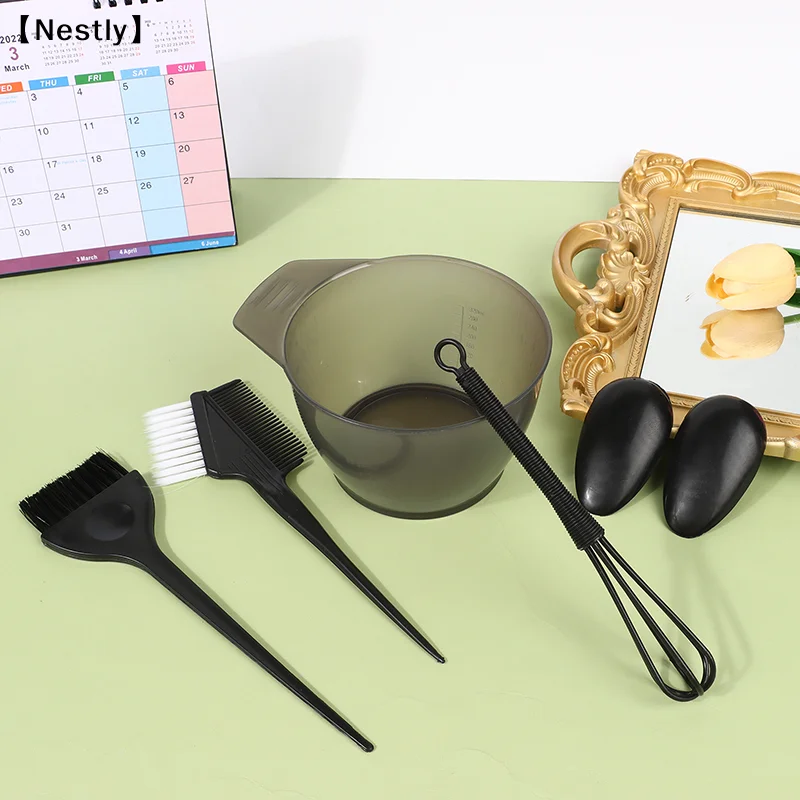 5Pcs Hair Dye Brush Bowl Set With Ear Caps Mixing Rod Hair Tint Dying Coloring Applicator Brush Hairdressing Style Access〔Nest〕
5Pcs Hair Dye Brush Bowl Set With Ear Caps Mixing Rod Hair Tint Dying Coloring Applicator Brush Hairdressing Style Access〔Nest〕