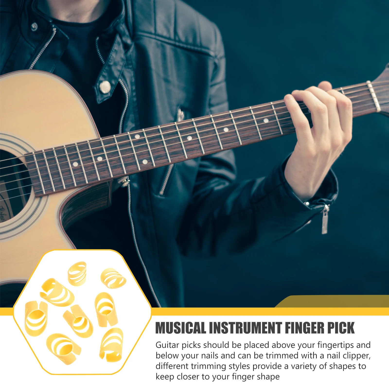 8 Pcs Guitar Pick Finger Picks Fingers Ukulele Acoustic Thumb Abs Mandolin Accessories
8 Pcs Guitar Pick Finger Picks Fingers Ukulele Acoustic Thumb Abs Mandolin Accessories