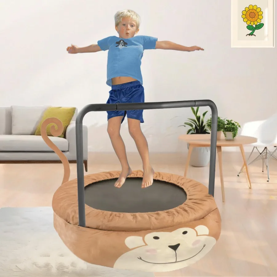 XTP009 Assembled children's trampoline happy expression outdoor and indoor dualuse MONKEY black and yellow foldable iron tube f
XTP009 Assembled children's trampoline happy expression outdoor and indoor dualuse MONKEY black and yellow foldable iron tube f