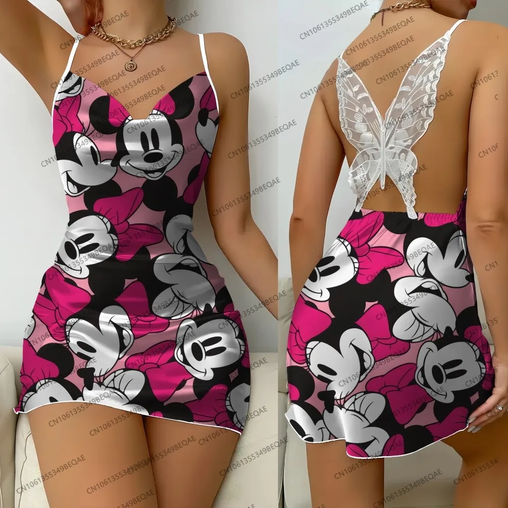 Сексуальное модное летнее платье, женская атласная ночная рубашка с открытой спиной, новая кружевная бабочка с принтом Диснея и Минни, короткая юбка на подтяжках
Сексуальное модное летнее платье, женская атласная ночная рубашка с открытой спиной, новая кружевная бабочка с принтом Диснея и Минни, короткая юбка на подтяжках