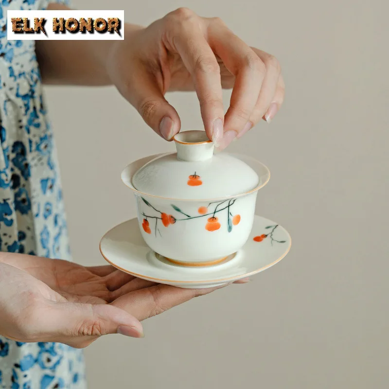 120 мл ручная работа Persimmons Not Hot Gaiwan креативная чайная вареная чайная чаша с крышкой комплект чайник крышка чаша украшения для чайной церемонии
120 мл ручная работа Persimmons Not Hot Gaiwan креативная чайная вареная чайная чаша с крышкой комплект чайник крышка чаша украшения для чайной церемонии