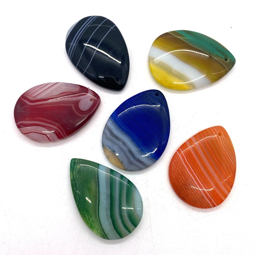 Natural Stone Striped Agate Pendants Water Drop Shaped Pendant Jewelry DIY Earrings Necklaces Sweater Chain Charms Accessories
Natural Stone Striped Agate Pendants Water Drop Shaped Pendant Jewelry DIY Earrings Necklaces Sweater Chain Charms Accessories
