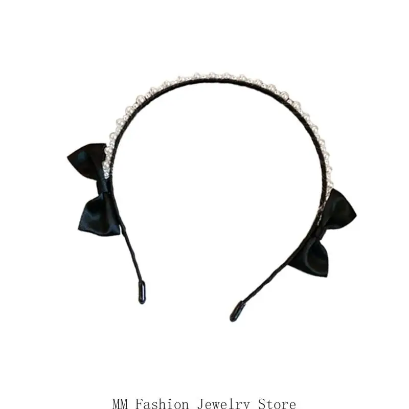 White Artificial Pearls Bowknot Headbands Comfortable to Wear Hair Styling Tool for Fashionable Women Teens Girl Party Use
White Artificial Pearls Bowknot Headbands Comfortable to Wear Hair Styling Tool for Fashionable Women Teens Girl Party Use