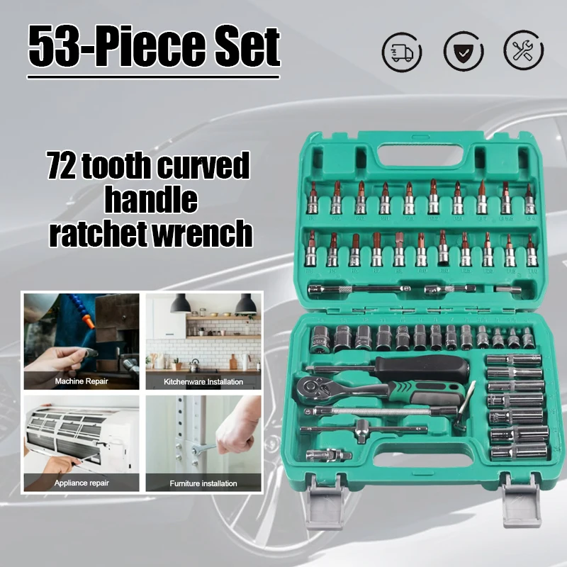 LYUWO Professional motorcycle repair tools 53 ratchet wrenches and wren Stainless steel is rust-resistantch set
LYUWO Professional motorcycle repair tools 53 ratchet wrenches and wren Stainless steel is rust-resistantch set