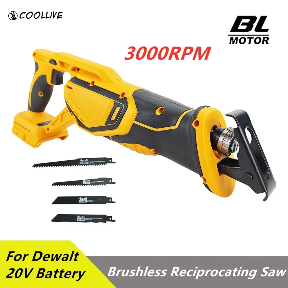 Brushless Reciprocating Saw High-Power Multifunction Saw 4 Blades Metal Wood Pipe Cutting Power Tools For DEWALT 20V Battey
Brushless Reciprocating Saw High-Power Multifunction Saw 4 Blades Metal Wood Pipe Cutting Power Tools For DEWALT 20V Battey