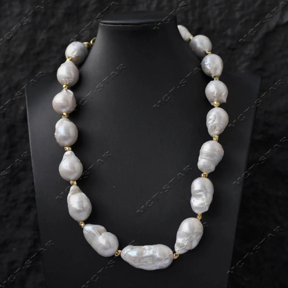 MTC·STAR Huge 20" 35mm Baroque Teardrop KESHI Reborn Pearl Shattered Golden Necklace CZ (Z14604)
MTC·STAR Huge 20" 35mm Baroque Teardrop KESHI Reborn Pearl Shattered Golden Necklace CZ (Z14604)