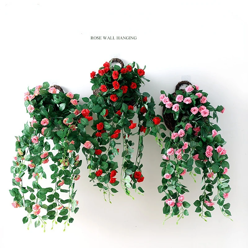 Simulated Rose Wall-mounted Rattan Home Decoration Ornaments Fake Flowers Hanging Flowers Living Room Wall-mounted Cloth
Simulated Rose Wall-mounted Rattan Home Decoration Ornaments Fake Flowers Hanging Flowers Living Room Wall-mounted Cloth