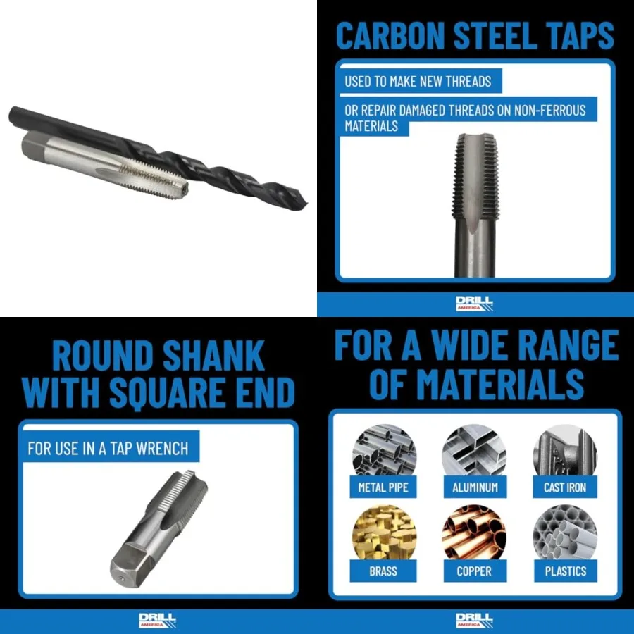 POU1/8W/DRILL Carbon Steel Pipe and R High Speed Steel Drill Bit Set, POU Series
POU1/8W/DRILL Carbon Steel Pipe and R High Speed Steel Drill Bit Set, POU Series