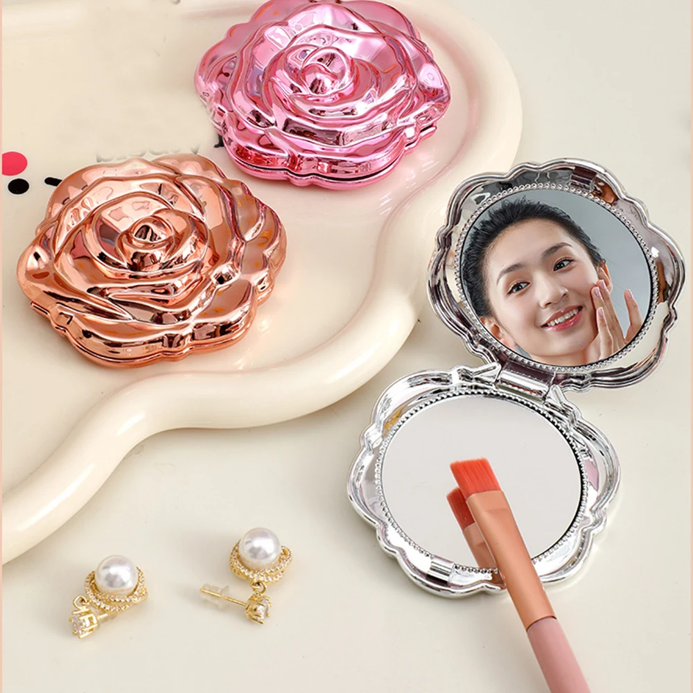 Ручное мини-двустороннее зеркало, креативное индивидуальное складное зеркало с гальваническим покрытием и розой, высококачественное портативное зеркало для макияжа
Ручное мини-двустороннее зеркало, креативное индивидуальное складное зеркало с гальваническим покрытием и розой, высококачественное портативное зеркало для макияжа