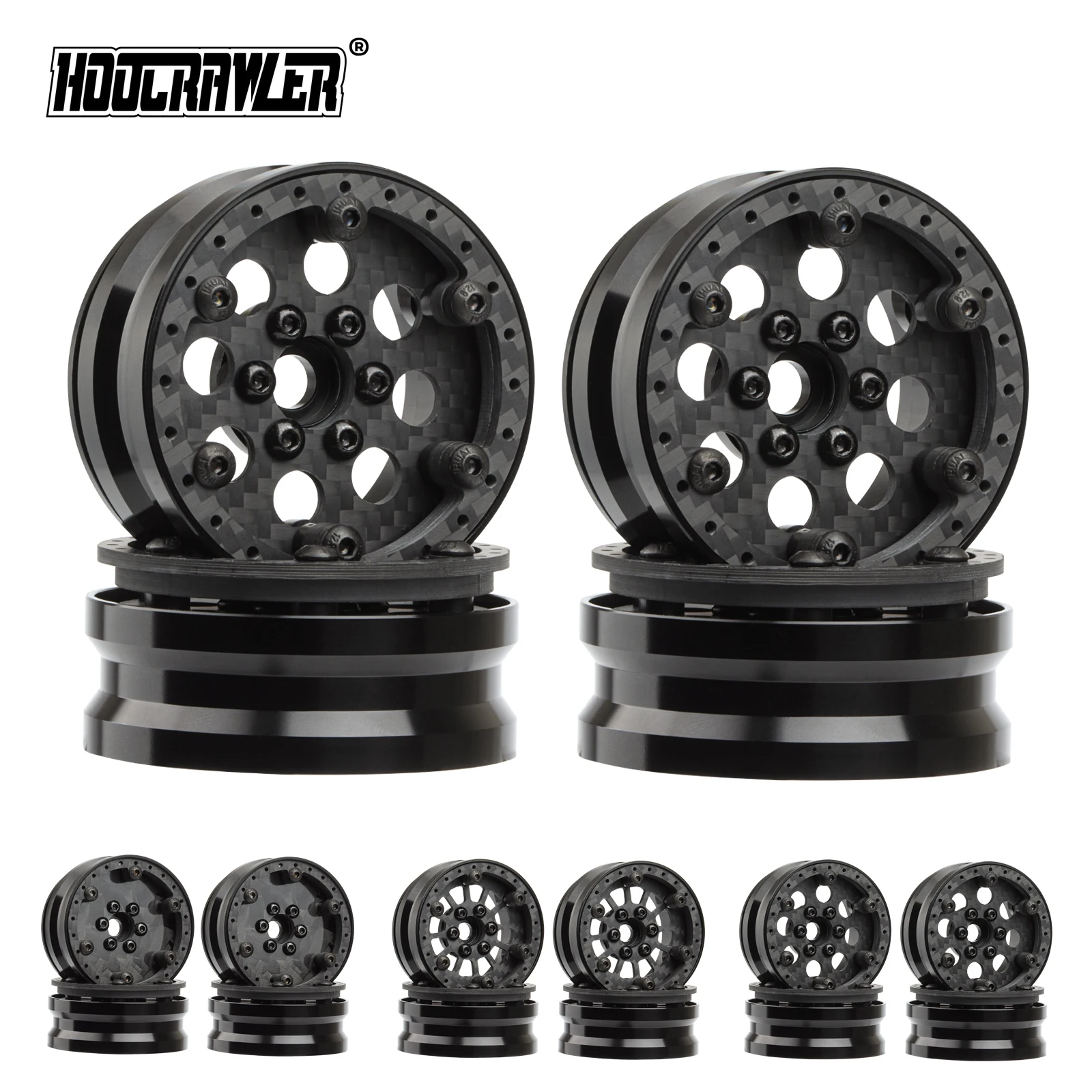 Ultra Lightweight Carbon Aluminum 1.9 Beadlock Wheels Adjustable Offset for 1/10 RC Crawler SCX10 Capra TRX4 VS4-10 H10 OPTIC
Ultra Lightweight Carbon Aluminum 1.9 Beadlock Wheels Adjustable Offset for 1/10 RC Crawler SCX10 Capra TRX4 VS4-10 H10 OPTIC