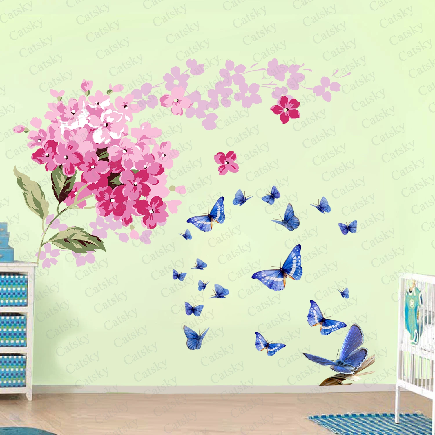 Butterfly Flower Wall Sticker Children's Baby Room Ceiling Roof Mural Home Decoration PVC Custom Self-Adhesive Wall Sticker
Butterfly Flower Wall Sticker Children's Baby Room Ceiling Roof Mural Home Decoration PVC Custom Self-Adhesive Wall Sticker