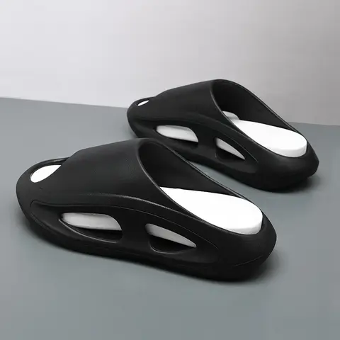 Pallene Fashion Men's Slippers Summer New Leisure Male Slides EVA Lightweight Non-slip Beach Slippers Soft Sole Comfort Sandals