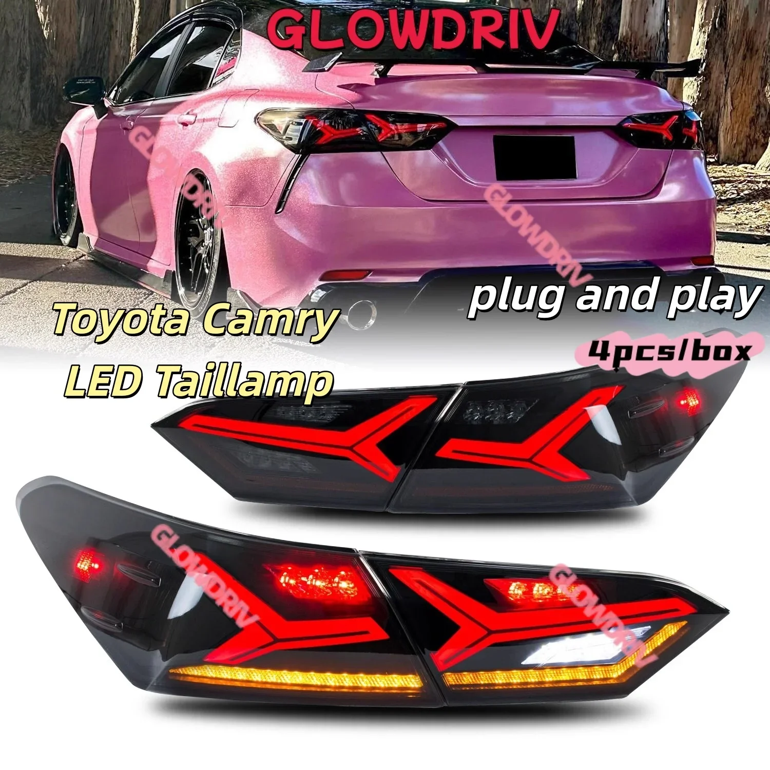 LED Taillamp for Toyota 8th Camry 2018-2023 acv70 LED rear lamp fish bone taillamp upgrade turn signal running start-up
LED Taillamp for Toyota 8th Camry 2018-2023 acv70 LED rear lamp fish bone taillamp upgrade turn signal running start-up