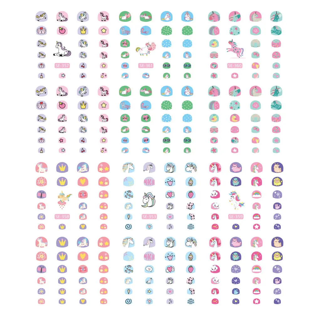10 Sheets DIY Unicorn Nail Designs Designer Decals Childrens Stickers Art Fake Sticket Colorful Cartoon Nails
10 Sheets DIY Unicorn Nail Designs Designer Decals Childrens Stickers Art Fake Sticket Colorful Cartoon Nails