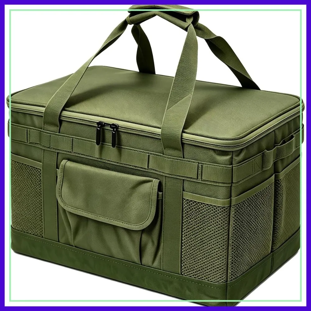38L Tactical Camping Storage Bag, Waterproof Foldable Utility Tote with Axe Holder, Outdoor Organizer for Camping Hiking BBQ
38L Tactical Camping Storage Bag, Waterproof Foldable Utility Tote with Axe Holder, Outdoor Organizer for Camping Hiking BBQ