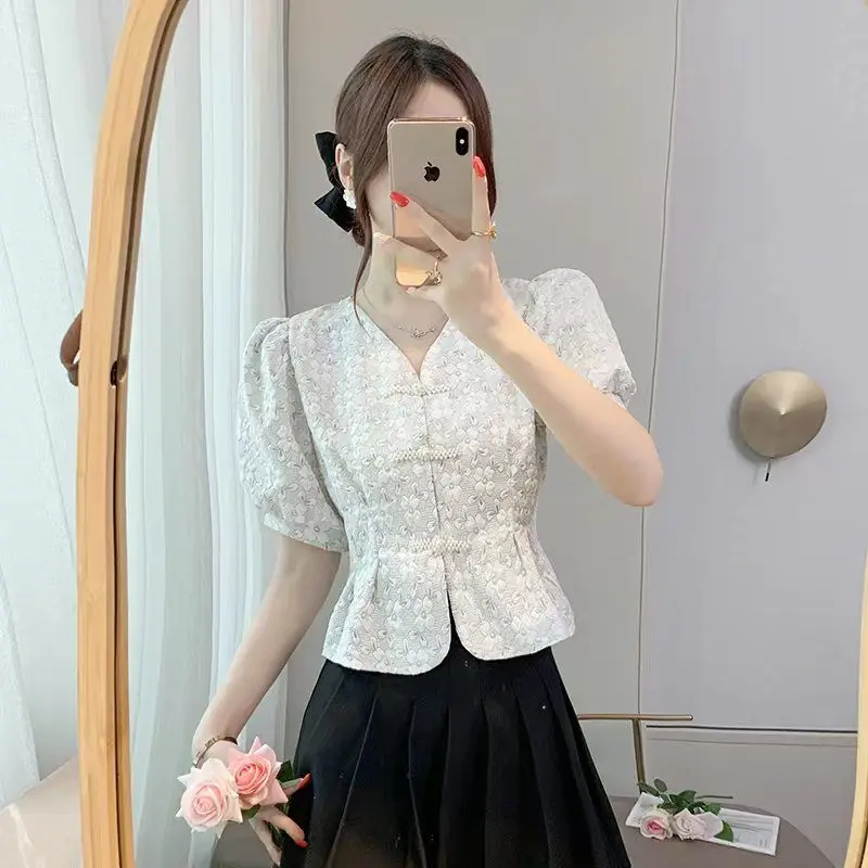 Shirts Women Flowers Elegant Stylish Vintage Simple Creativity Seductive Chinese Style All-match Leisure Graceful Classics New
Shirts Women Flowers Elegant Stylish Vintage Simple Creativity Seductive Chinese Style All-match Leisure Graceful Classics New