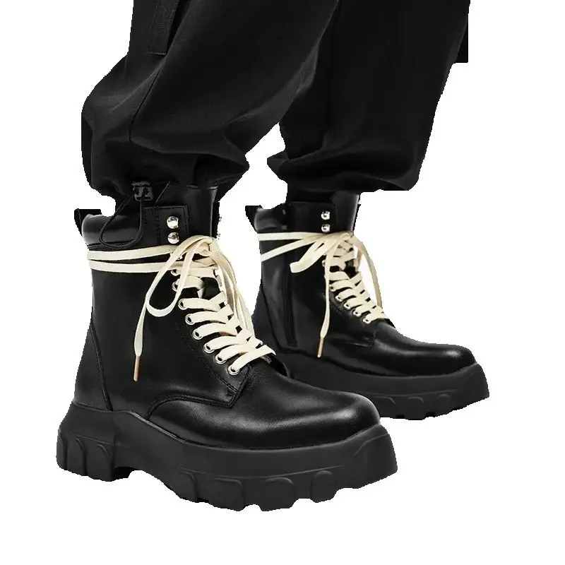 Men Casual Boots Genuine Leather Luxury Trainers Lace Up Sneakers High Top Street Autumn Flats Black Shoes
Men Casual Boots Genuine Leather Luxury Trainers Lace Up Sneakers High Top Street Autumn Flats Black Shoes