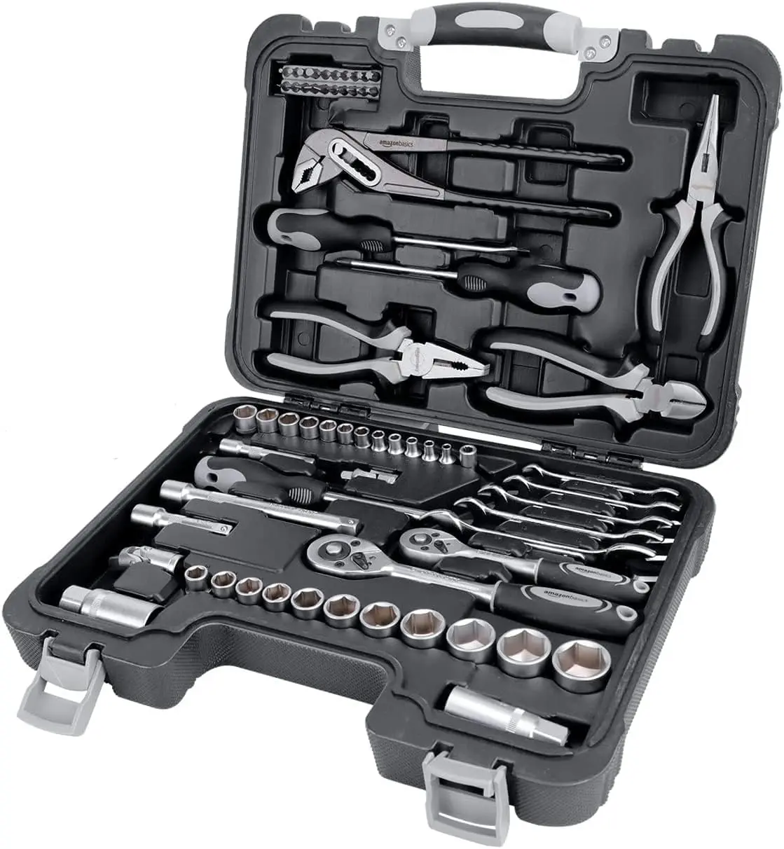 65-Piece General Household Home Repair and Mechanic's Hand Tool Kit Set, Black - Versatile and Durable
65-Piece General Household Home Repair and Mechanic's Hand Tool Kit Set, Black - Versatile and Durable