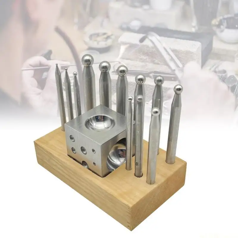 D46E Набор инструментов для формовки металла из 14 предметов Dapping Doming Пробойник отлично подходит для формирования
D46E Набор инструментов для формовки металла из 14 предметов Dapping Doming Пробойник отлично подходит для формирования