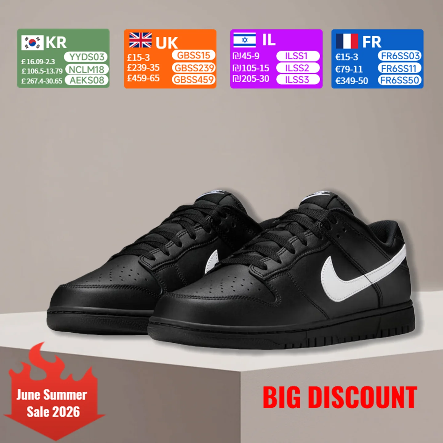 Nike Unisex Flat Sole Rubber-Sole Sneakers Classic, Versatile, Durable Low-Top Sneakers NIKE DUNK LOW IO7606-010
Nike Unisex Flat Sole Rubber-Sole Sneakers Classic, Versatile, Durable Low-Top Sneakers NIKE DUNK LOW IO7606-010