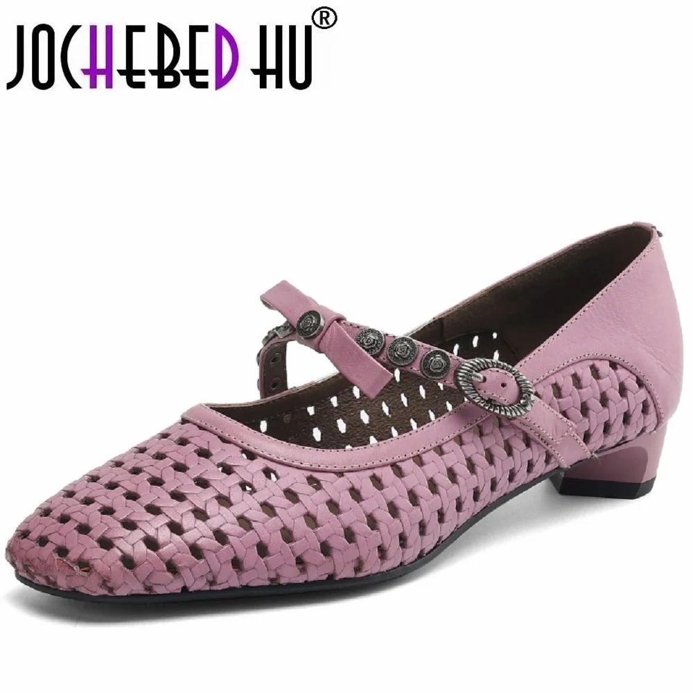 【JOCHEBED HU】Handmade Genuine Leather Sandals Women Covered Toe Low Heel Butterfly Knot Party Dating Sandals Office Ladies 34-40
【JOCHEBED HU】Handmade Genuine Leather Sandals Women Covered Toe Low Heel Butterfly Knot Party Dating Sandals Office Ladies 34-40