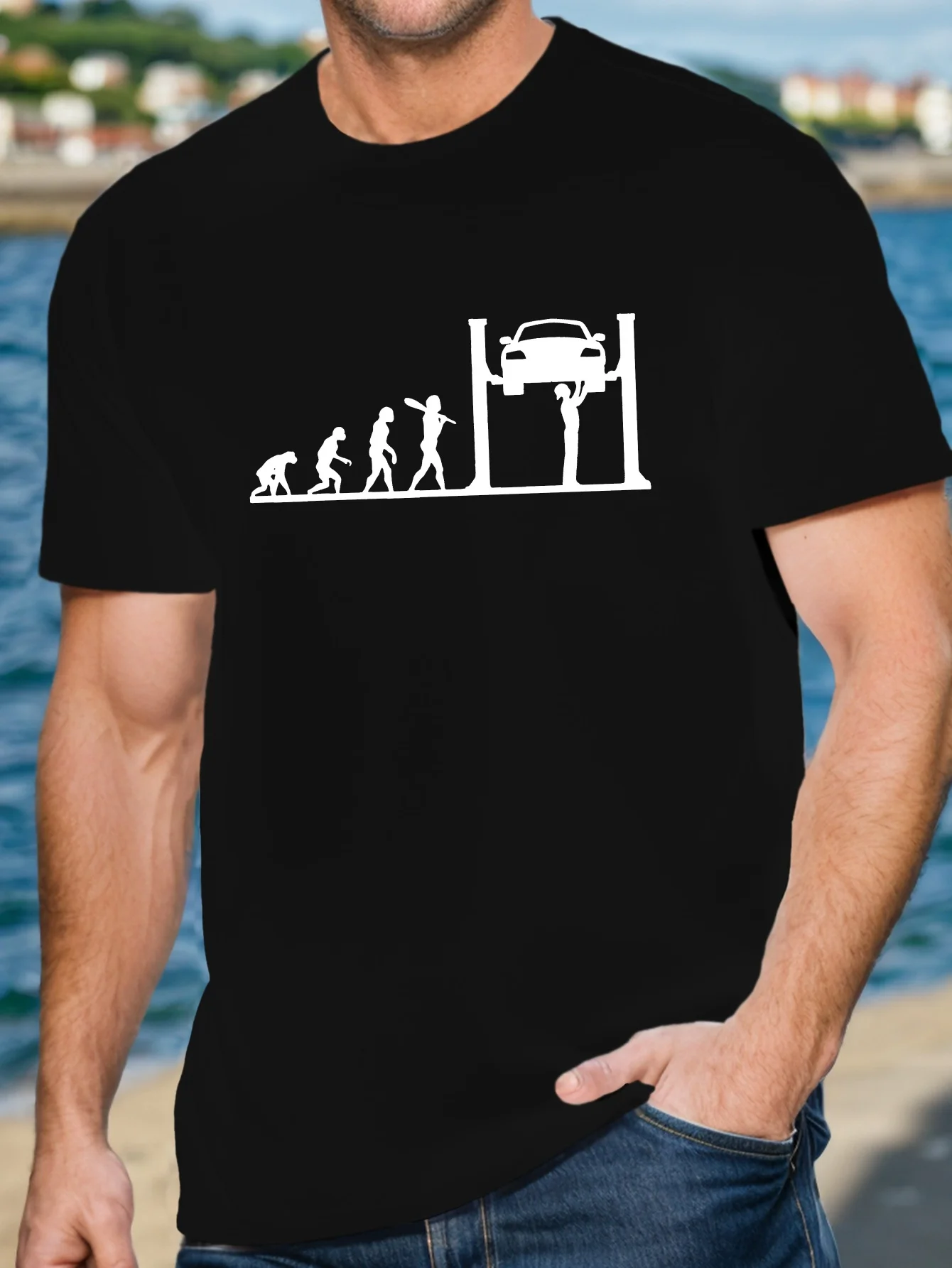 Men's Evolution of Auto Mechanics Graphic T-Shirt - Olive Green Casual Short Sleeve Tee with Automotive Evolution Design
Men's Evolution of Auto Mechanics Graphic T-Shirt - Olive Green Casual Short Sleeve Tee with Automotive Evolution Design