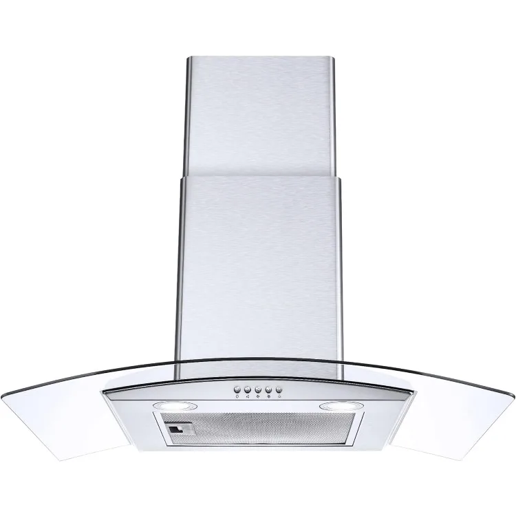 Wall Mount Kitchen Hood with Ducted/Ductless Convertible Duct, Stainless Steel Chimney and Aluminum Filters, LED Lights, 3
Wall Mount Kitchen Hood with Ducted/Ductless Convertible Duct, Stainless Steel Chimney and Aluminum Filters, LED Lights, 3