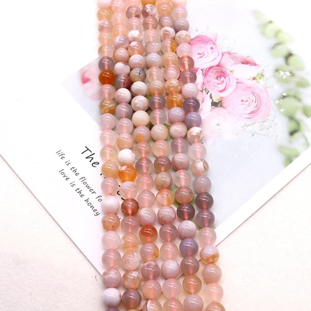 Exquisite Fashionable Natural Stone Pink Cherry Blossom Agate Carved Round Ball Straight-Hole Loose Beads DIY Necklace Jewelry
Exquisite Fashionable Natural Stone Pink Cherry Blossom Agate Carved Round Ball Straight-Hole Loose Beads DIY Necklace Jewelry