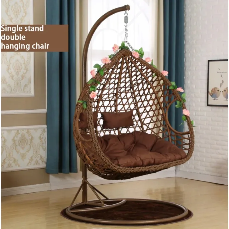 PE Rattan Metal Stand Patio Hanging Swing Egg Chair Double Seated Modern Rattan Hanging Swing Chairs Hammocks Garden Furniture
PE Rattan Metal Stand Patio Hanging Swing Egg Chair Double Seated Modern Rattan Hanging Swing Chairs Hammocks Garden Furniture