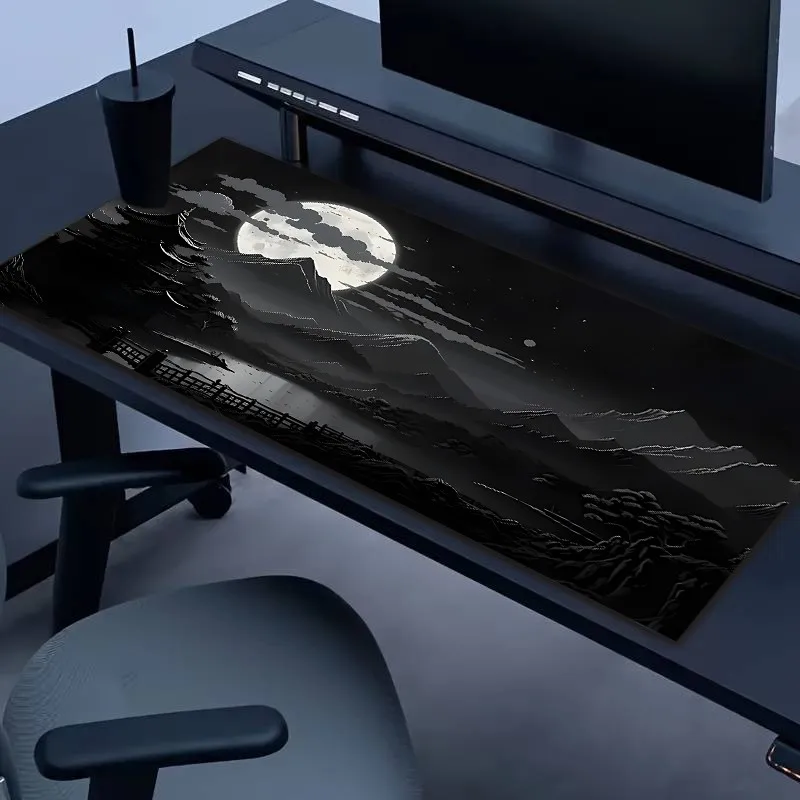 Extra Large Gaming Desk Mat, Japanese Night Sky Moon Cherry Blossom Design Non-Slip Heavy Duty Mouse Pad for PC Office Accessory
Extra Large Gaming Desk Mat, Japanese Night Sky Moon Cherry Blossom Design Non-Slip Heavy Duty Mouse Pad for PC Office Accessory