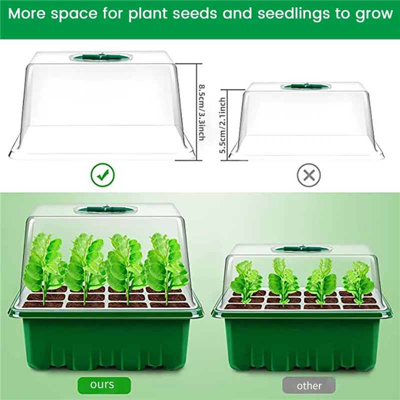 -FDDT Seed Starter Tray With Grow Light, Seed Starter Set With Humidity Dome, Seedling Starter Tray Set Kit With Timing Grow Lig
-FDDT Seed Starter Tray With Grow Light, Seed Starter Set With Humidity Dome, Seedling Starter Tray Set Kit With Timing Grow Lig